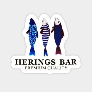 Fresh Fish Meal with Chips, Herings Bar. Sticker